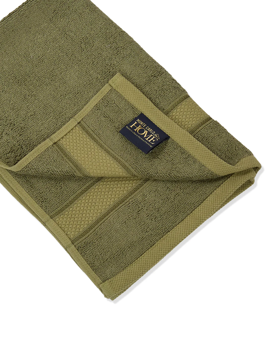 Luxury Olive Bamboo Cotton Solid 600 GSM Hand Towel Eco Bamboo 2 Pc Set Pvc Pack - Image 8