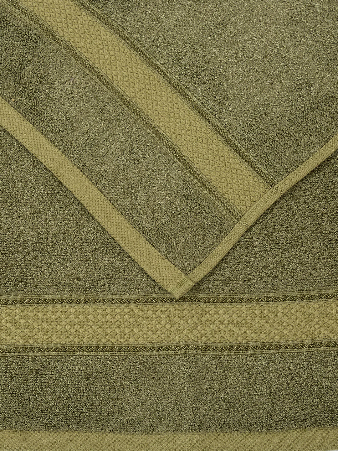Luxury Olive Bamboo Cotton Solid 600 GSM Hand Towel Eco Bamboo 2 Pc Set Pvc Pack - Image 9