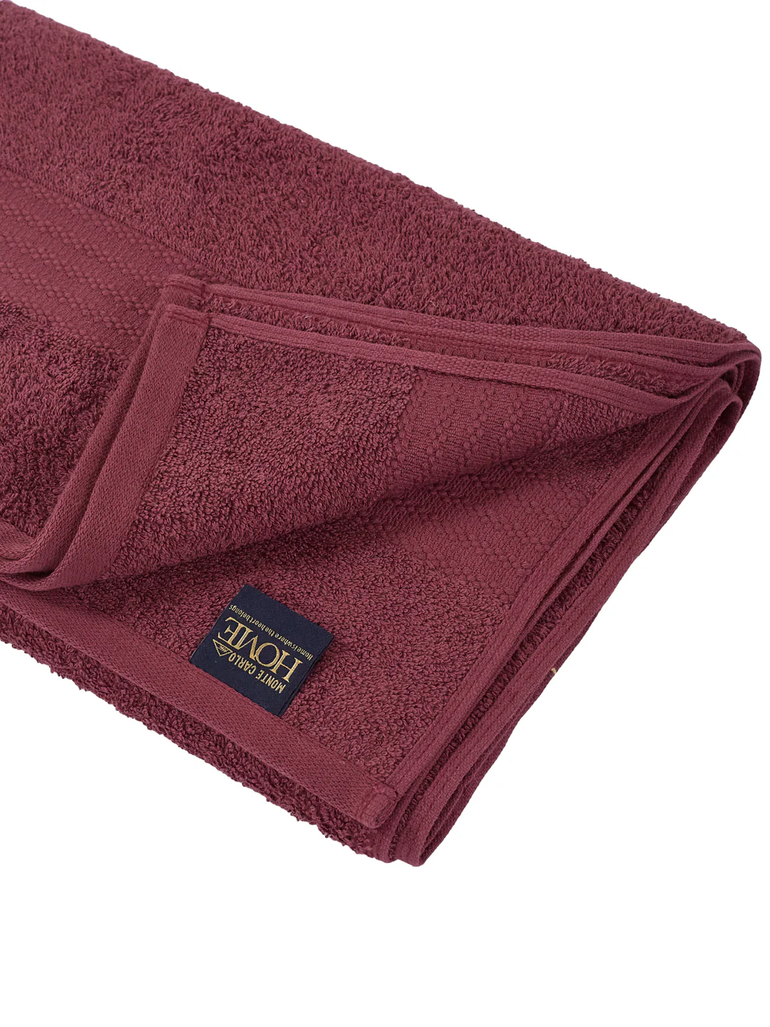 Maroon 100% Cotton Solid 380 GSM Bath Towel Jazz 4 Pc Set Gifting Box Pack - Image 7
