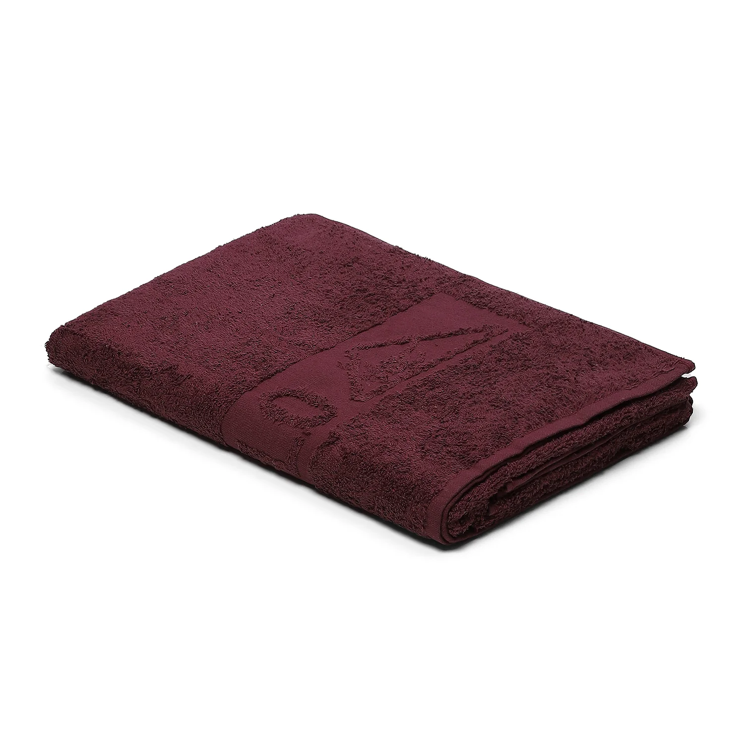 Maroon Cotton 525 GSM Bath Towel - Image 2