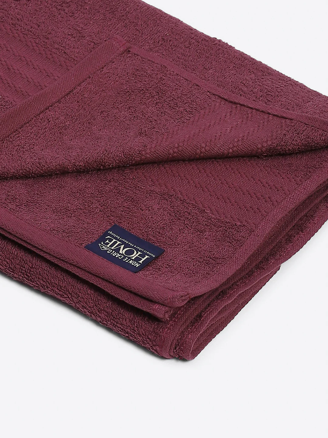 Maroon Cotton Solid 400 GSM Bath Towel (Jazz) - Image 3