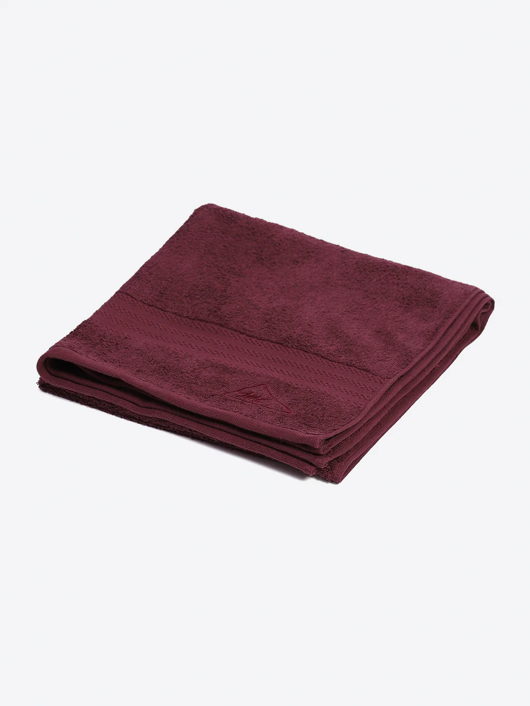 Maroon Cotton Solid 400 GSM Bath Towel (Jazz) - Image 2