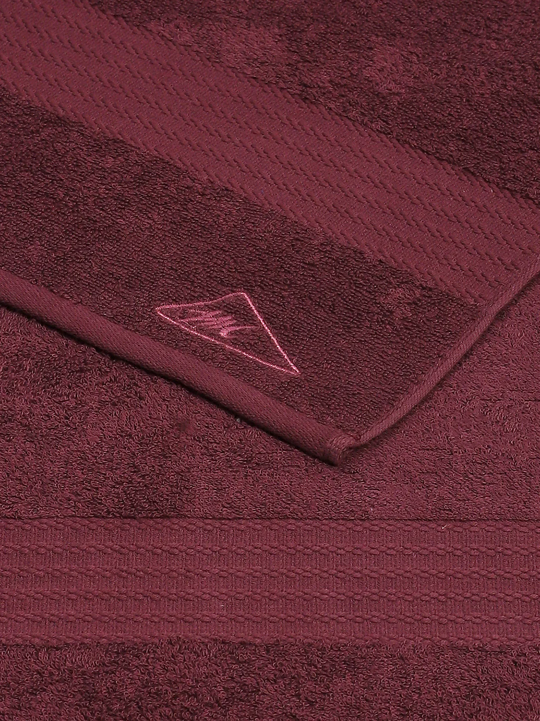 Maroon Cotton Solid 400 GSM Car Towel (Jazz) - Image 4