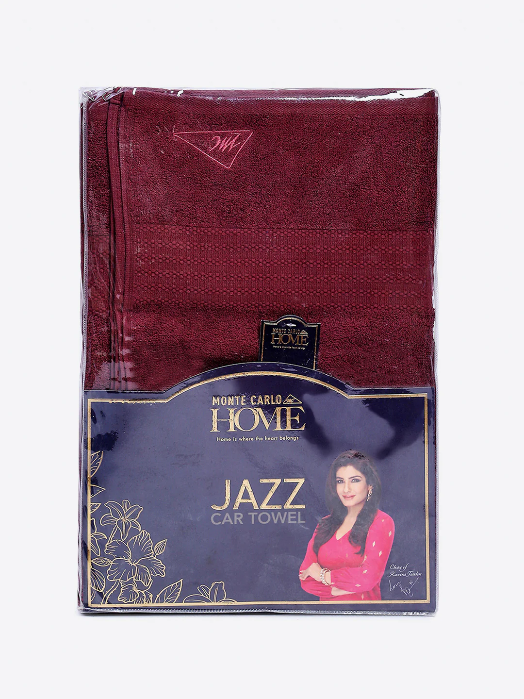 Maroon Cotton Solid 400 GSM Car Towel (Jazz) - Image 5