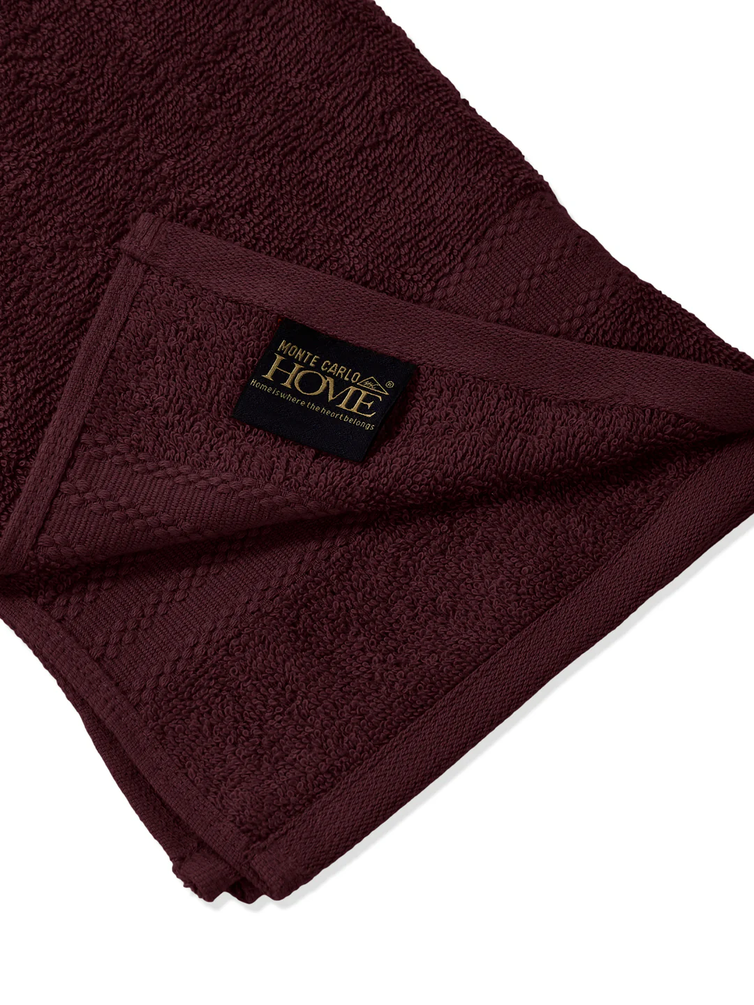 Maroon Pure Cotton Solid 380 GSM Hand Towel 2 Pc Set (Jazz Collection) - Image 7