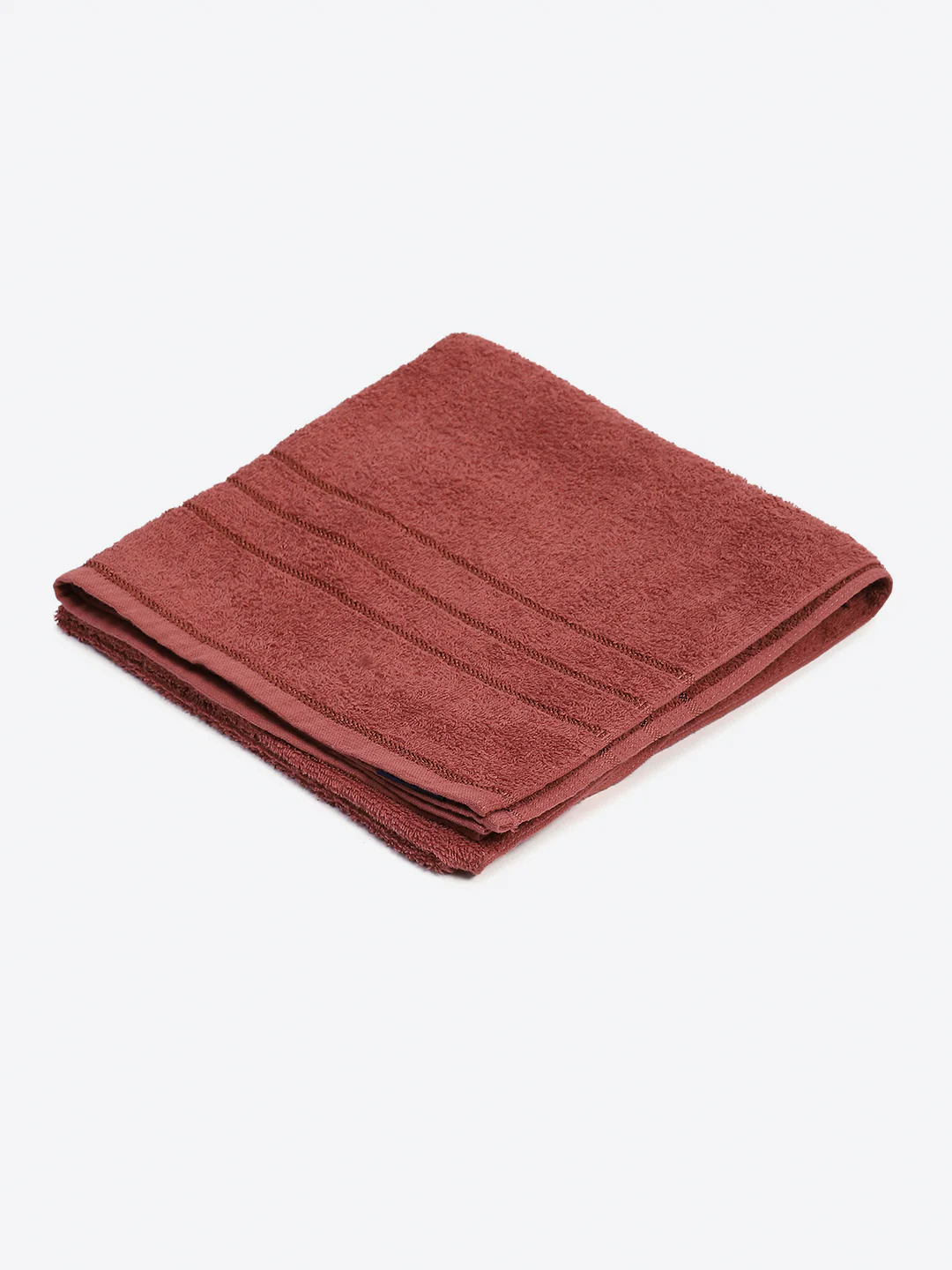 Mauve Cotton Solid 350 GSM Bath Towel (Soho) - Image 2