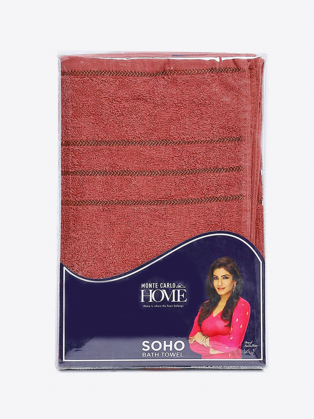 Mauve Cotton Solid 350 GSM Bath Towel (Soho) - Image 5