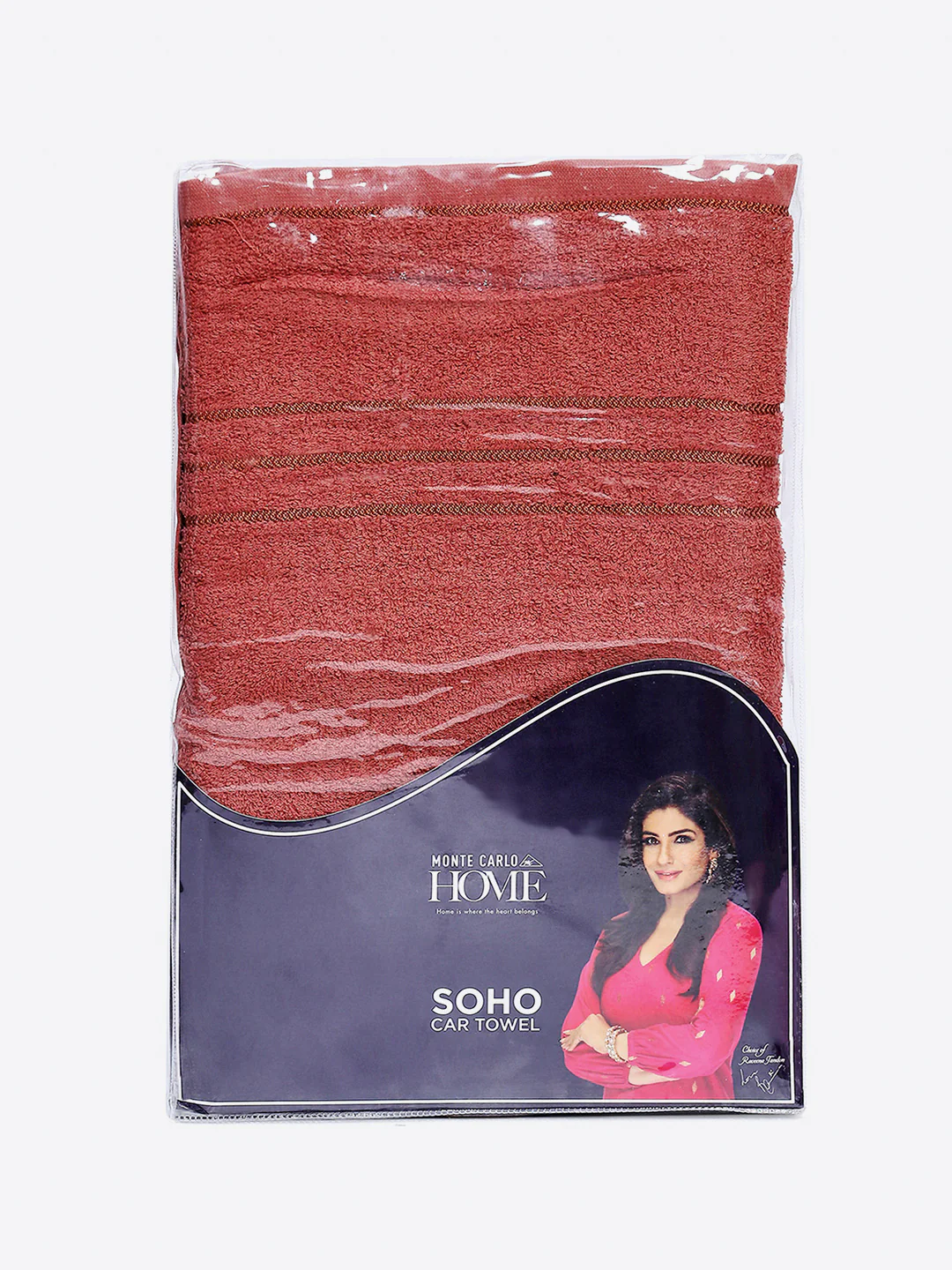 Mauve Cotton Solid 350 GSM Car Towel (Soho) - Image 5