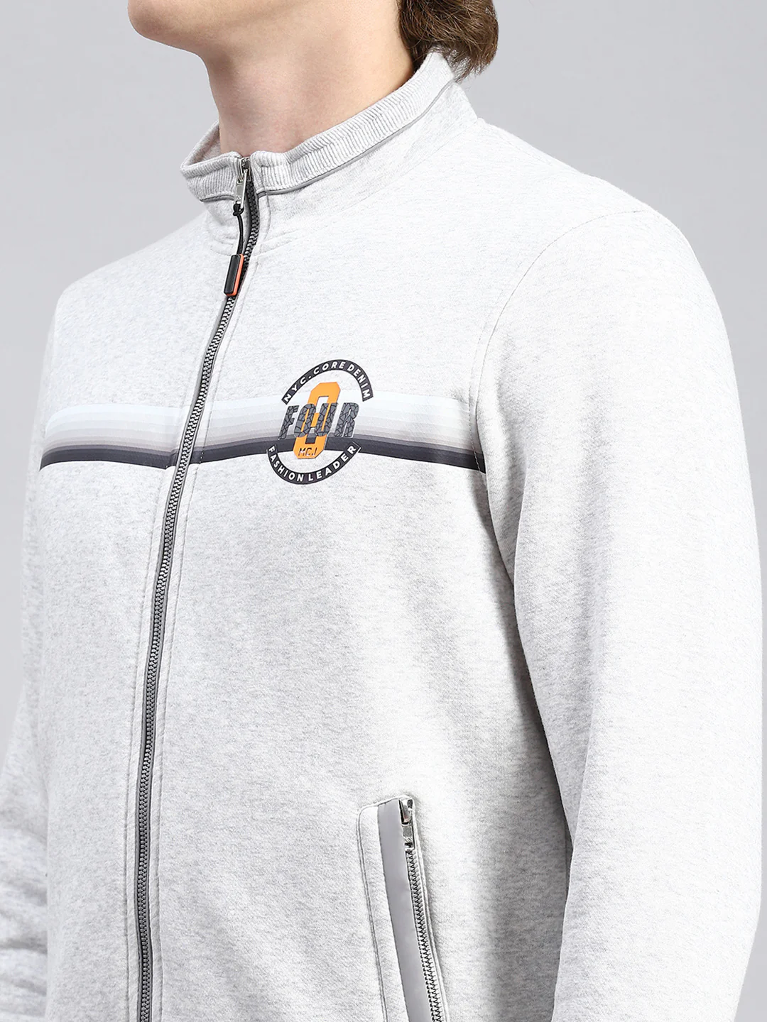 Men Beige Plain Sweatshirt - Image 6