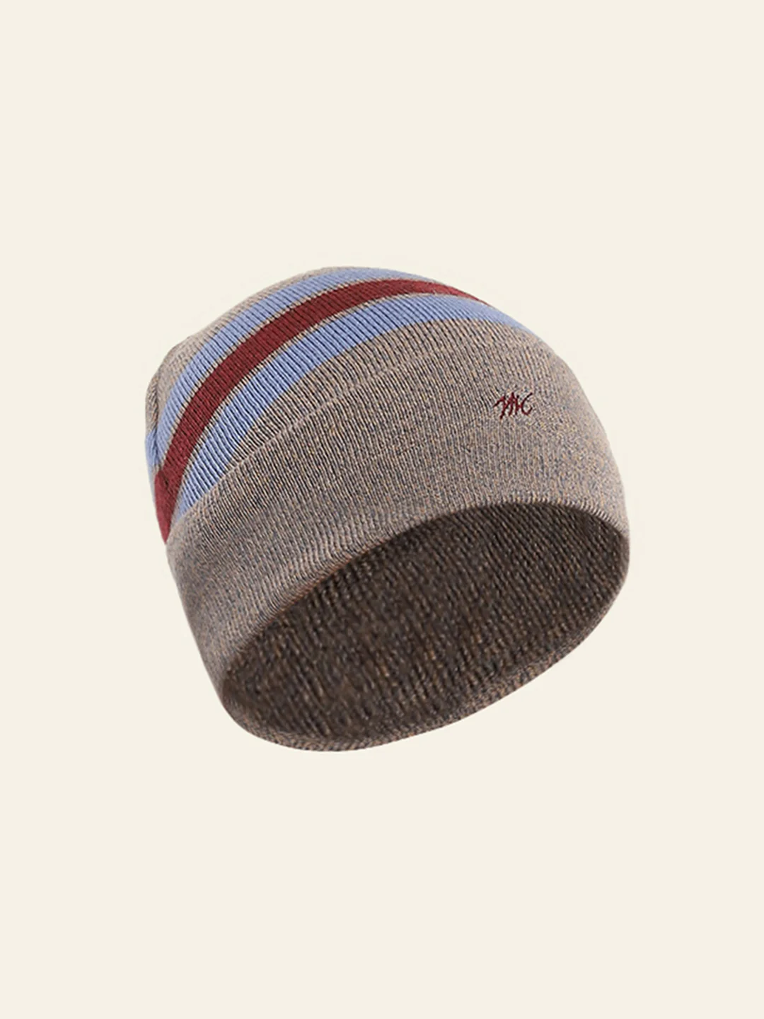 Men Beige Self Design Cap - Image 2