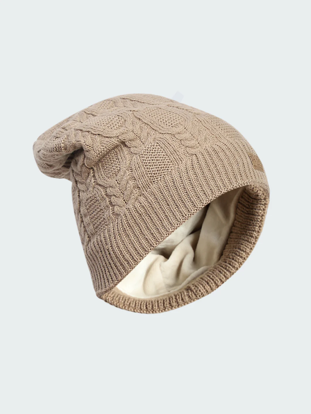 Men Beige Self Design Cap - Image 2