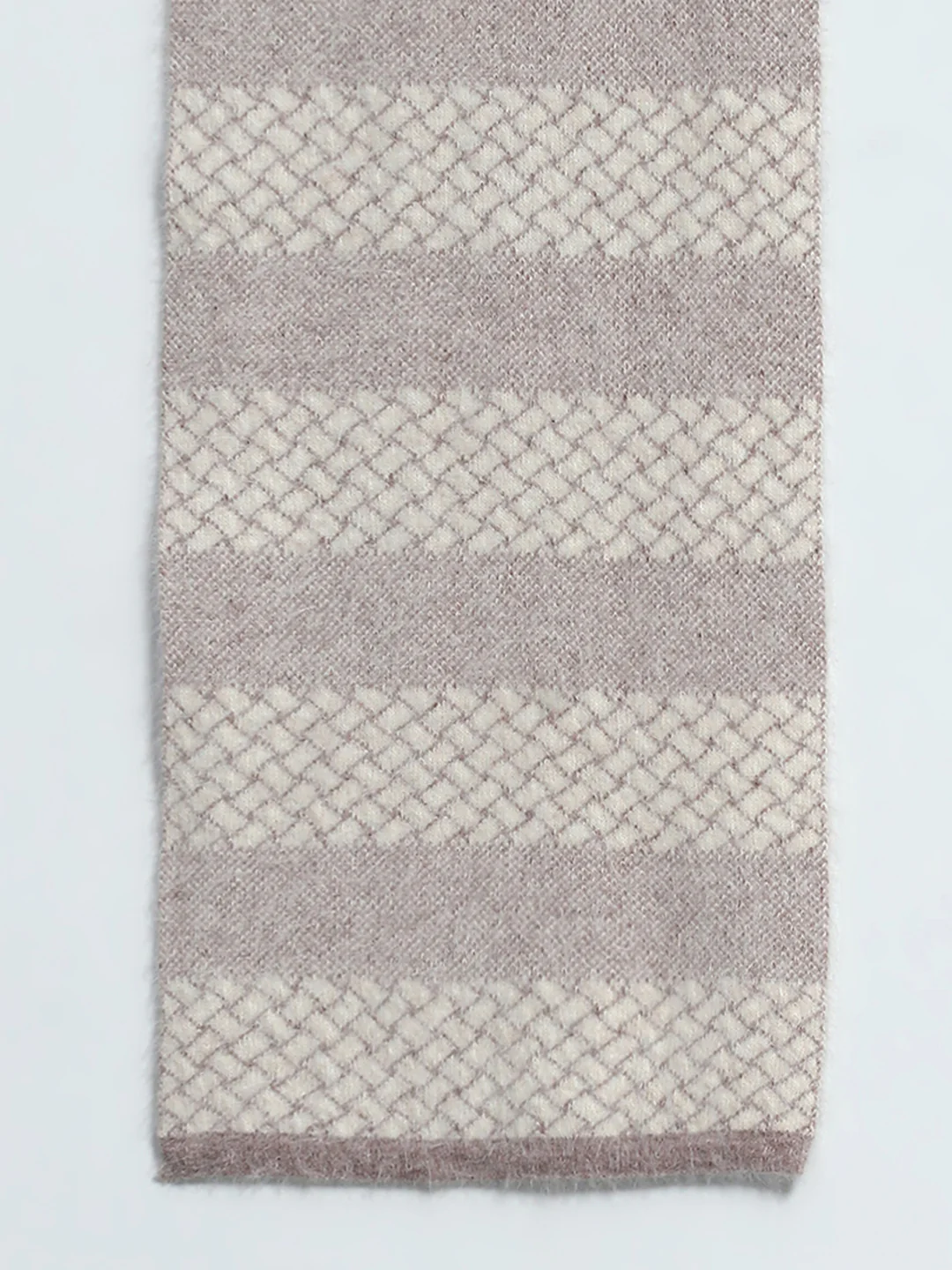 Men Beige Self Design Muffler - Image 7