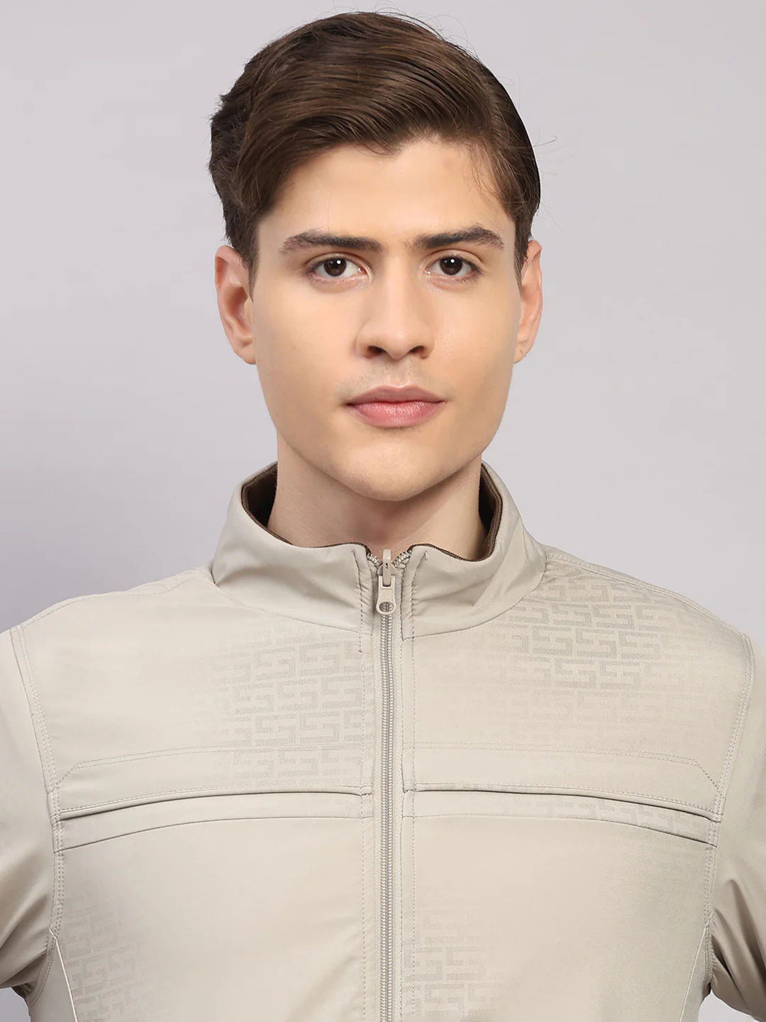Luxuria Men Beige Solid Collar Full Sleeve Jacket - Image 10