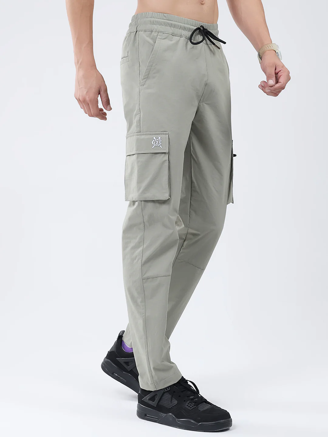 Men Beige Solid Regular Fit Winter Lower - Image 4