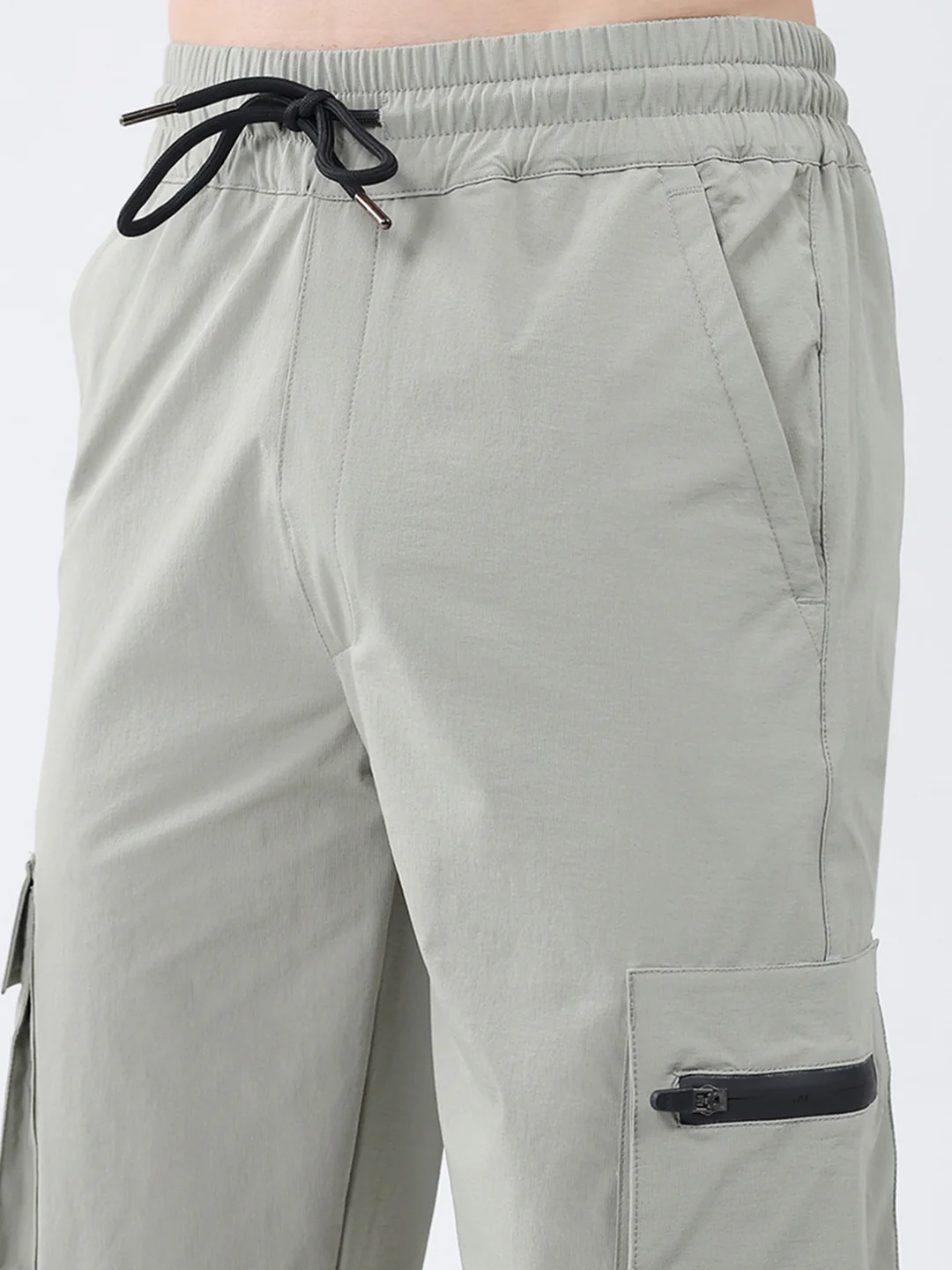 Men Beige Solid Regular Fit Winter Lower - Image 6