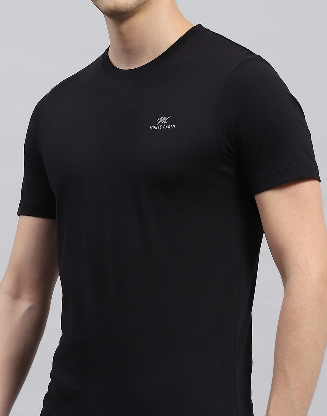 Men Black, Blue & Off White Solid Round Neck Half Sleeve T-Shirt (Pack of 3) - Image 14
