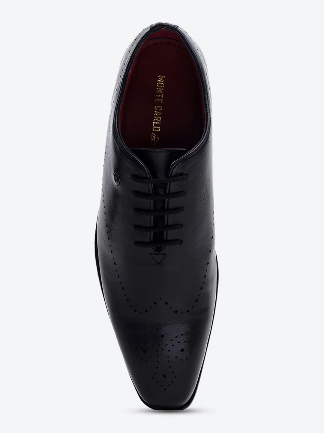 Men Black Lace Up Genuine Leather Formal Oxfords - Image 6