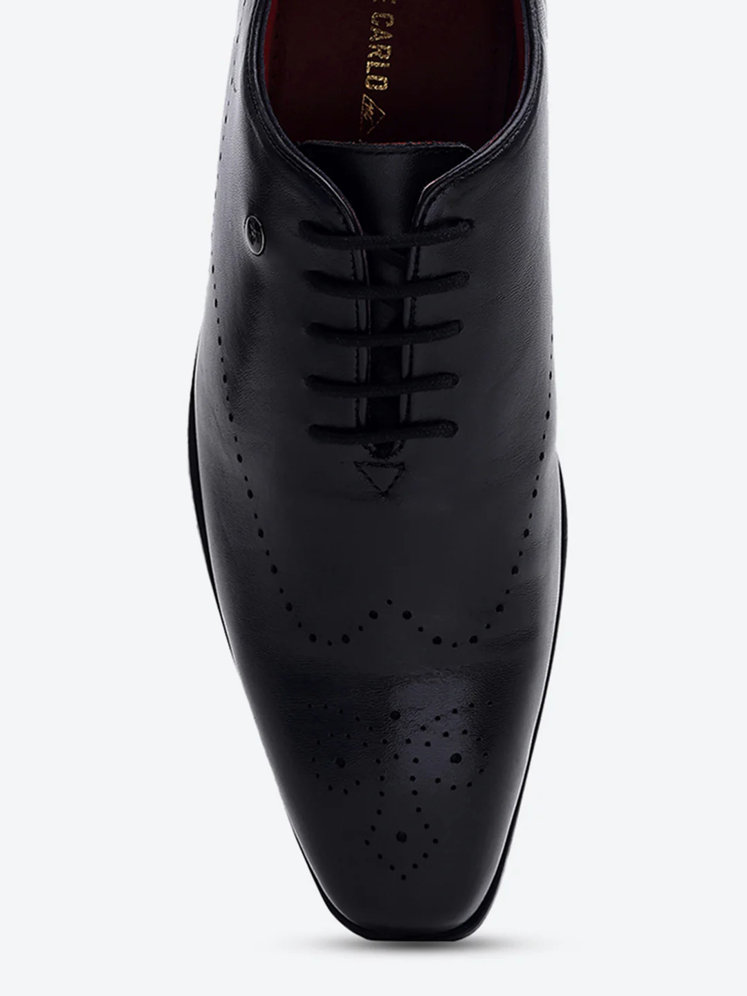 Men Black Lace Up Genuine Leather Formal Oxfords - Image 7
