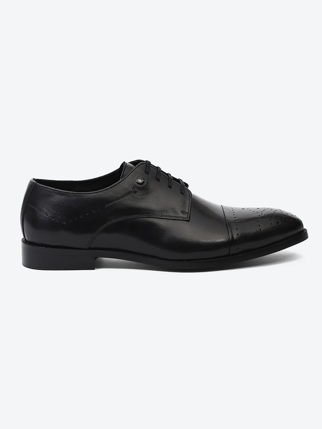 Men Black Lace Up Genuine Leather Formal Shoes - Image 5