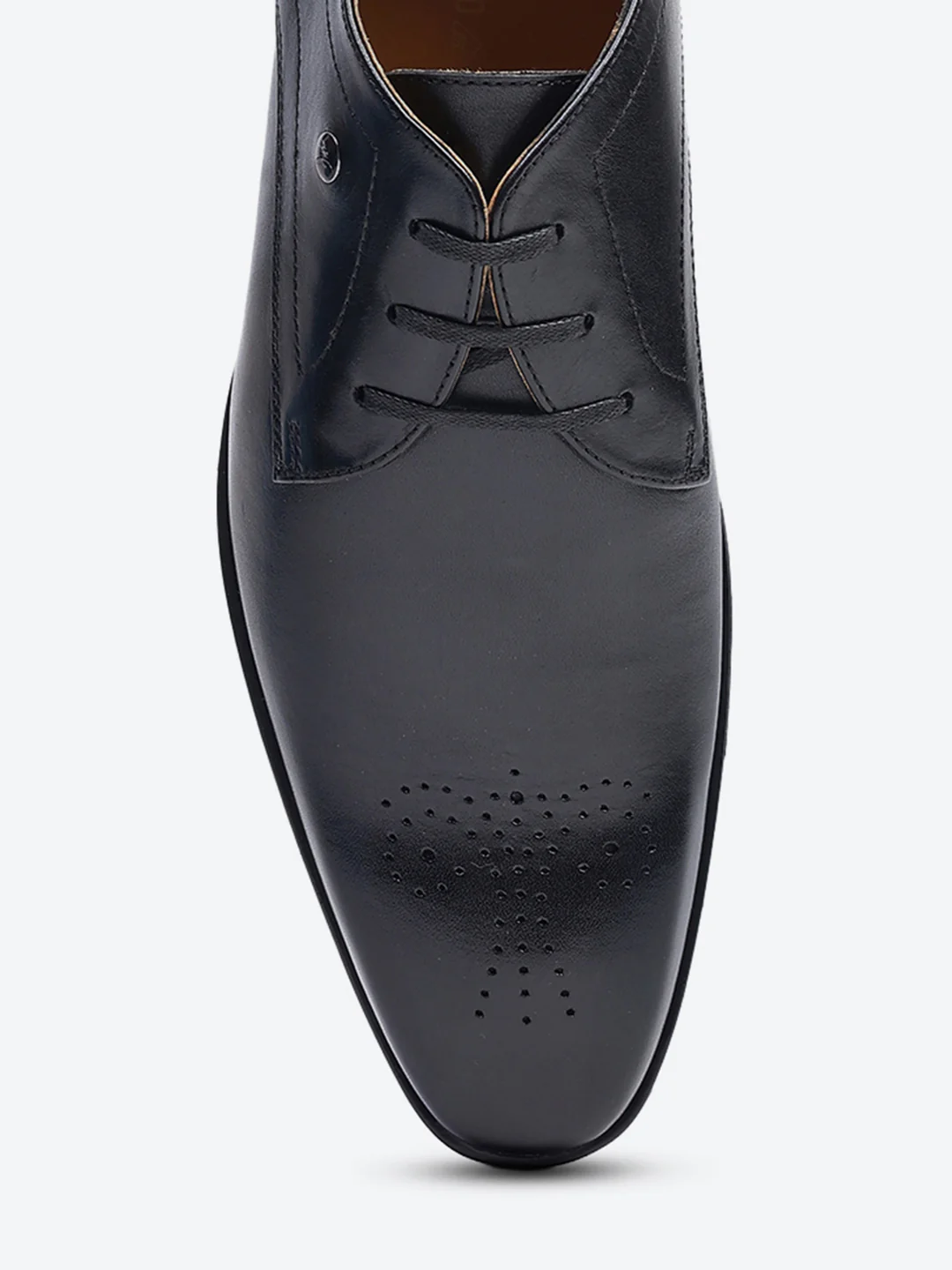 Men Black Lace Up Genuine Leather Formal Shoes - Image 7