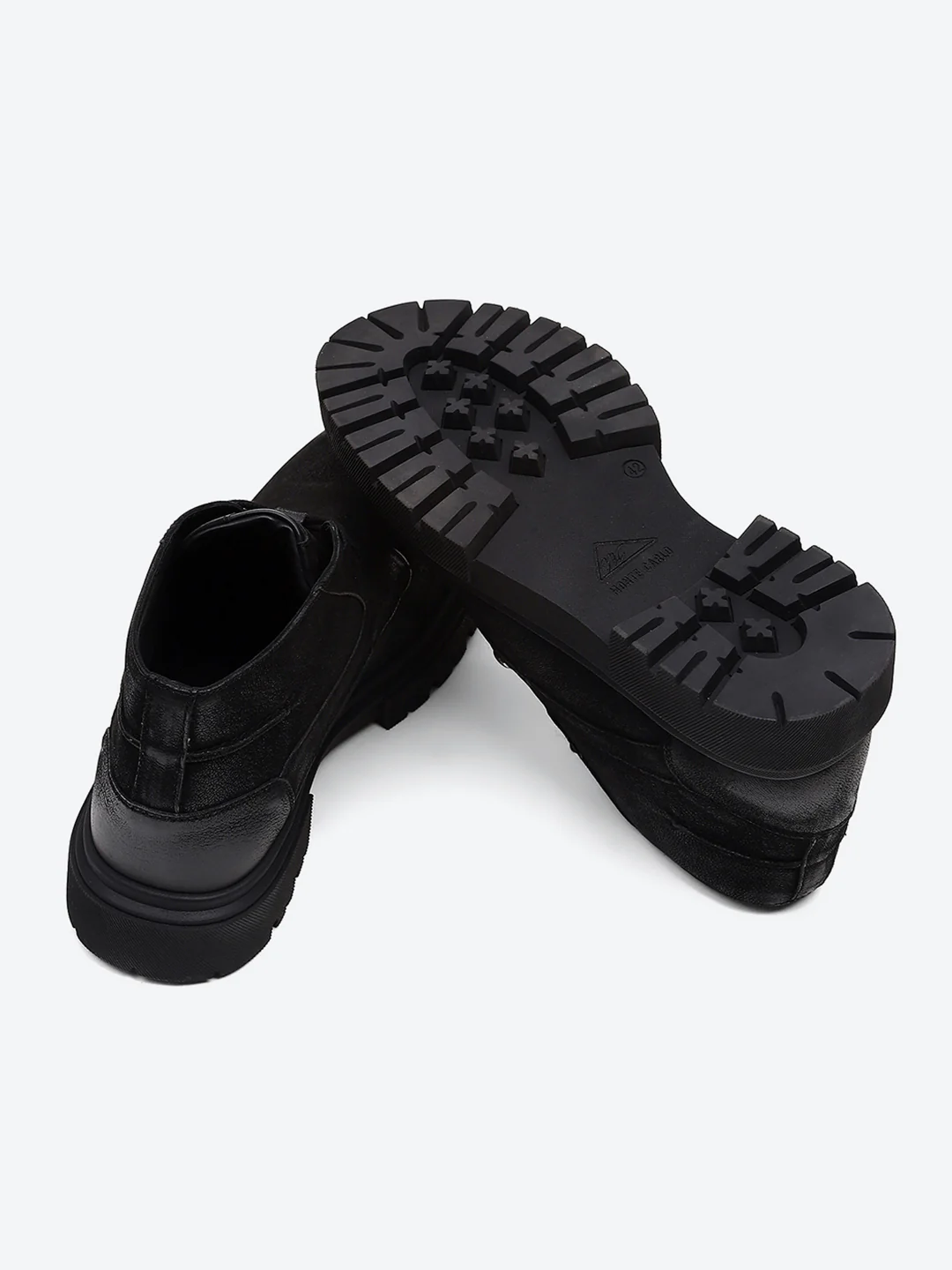 Men Black Lace Up Genuine Leather Comfortable and Light weight Outdoor Boots - Image 8