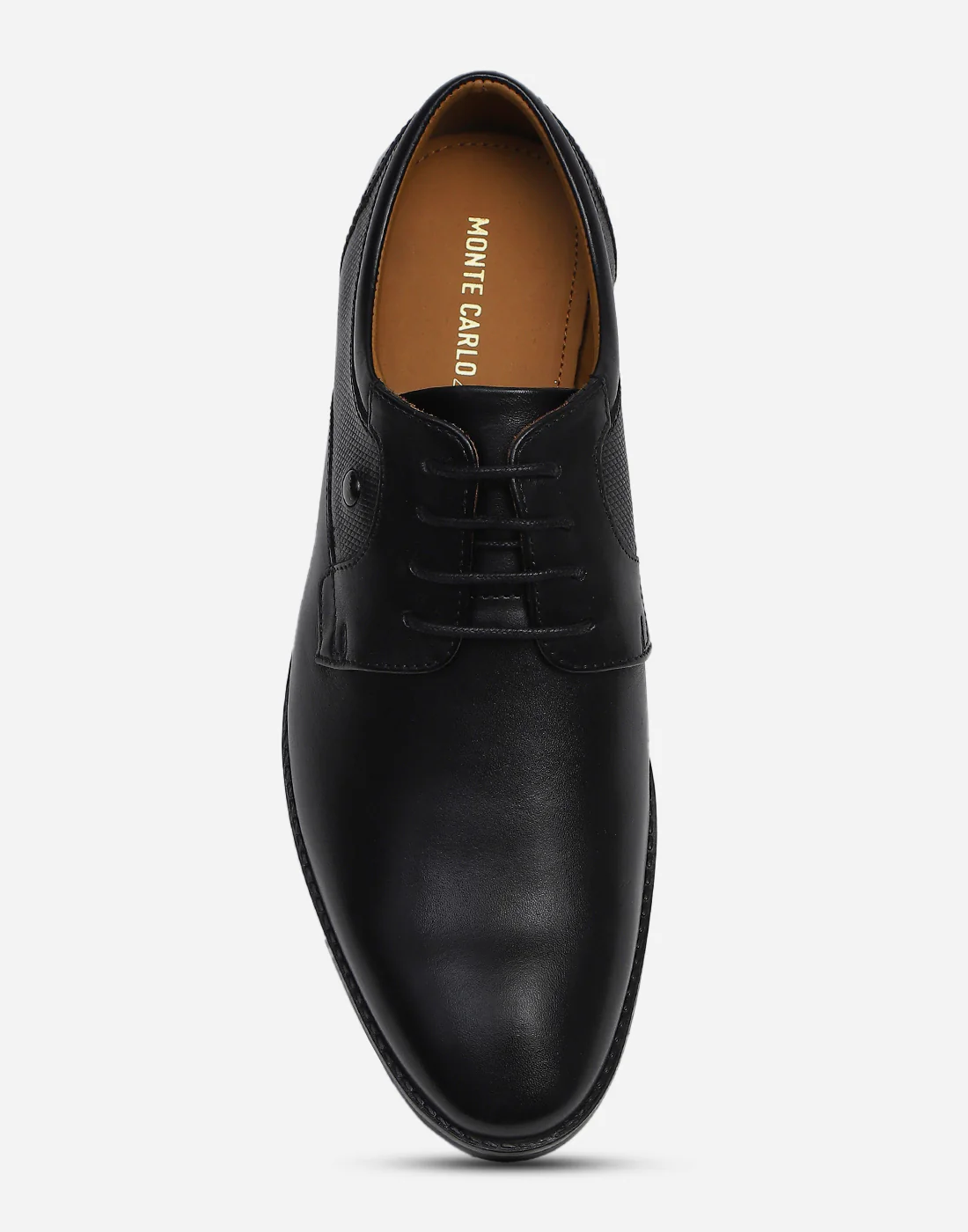 Men Black Lace Up Genuine Leather Formal Derby - Image 5