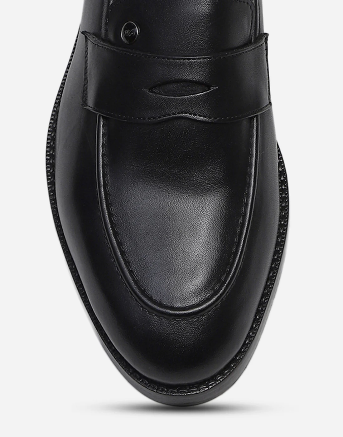 Men Black Slip on Genuine Leather Loafers - Image 8
