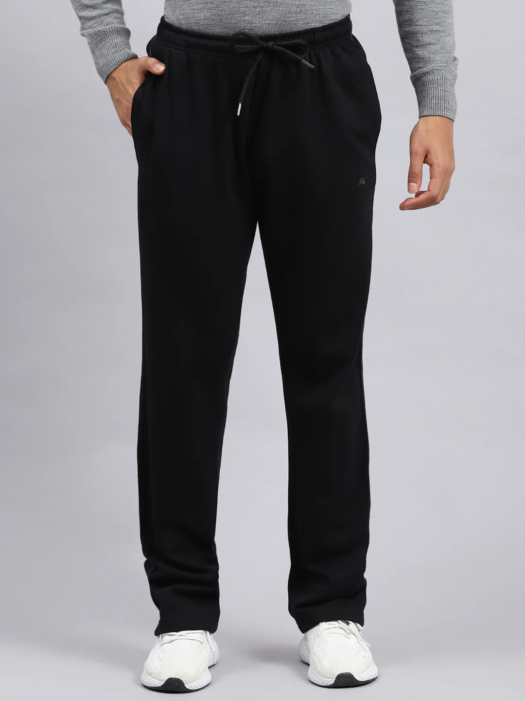 Men Black Plain Winter Lower - Image 2