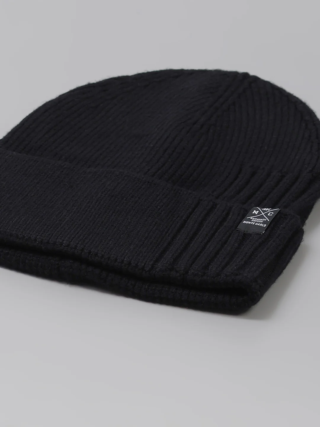 Men Black Printed Blend Wool Cap - Image 7