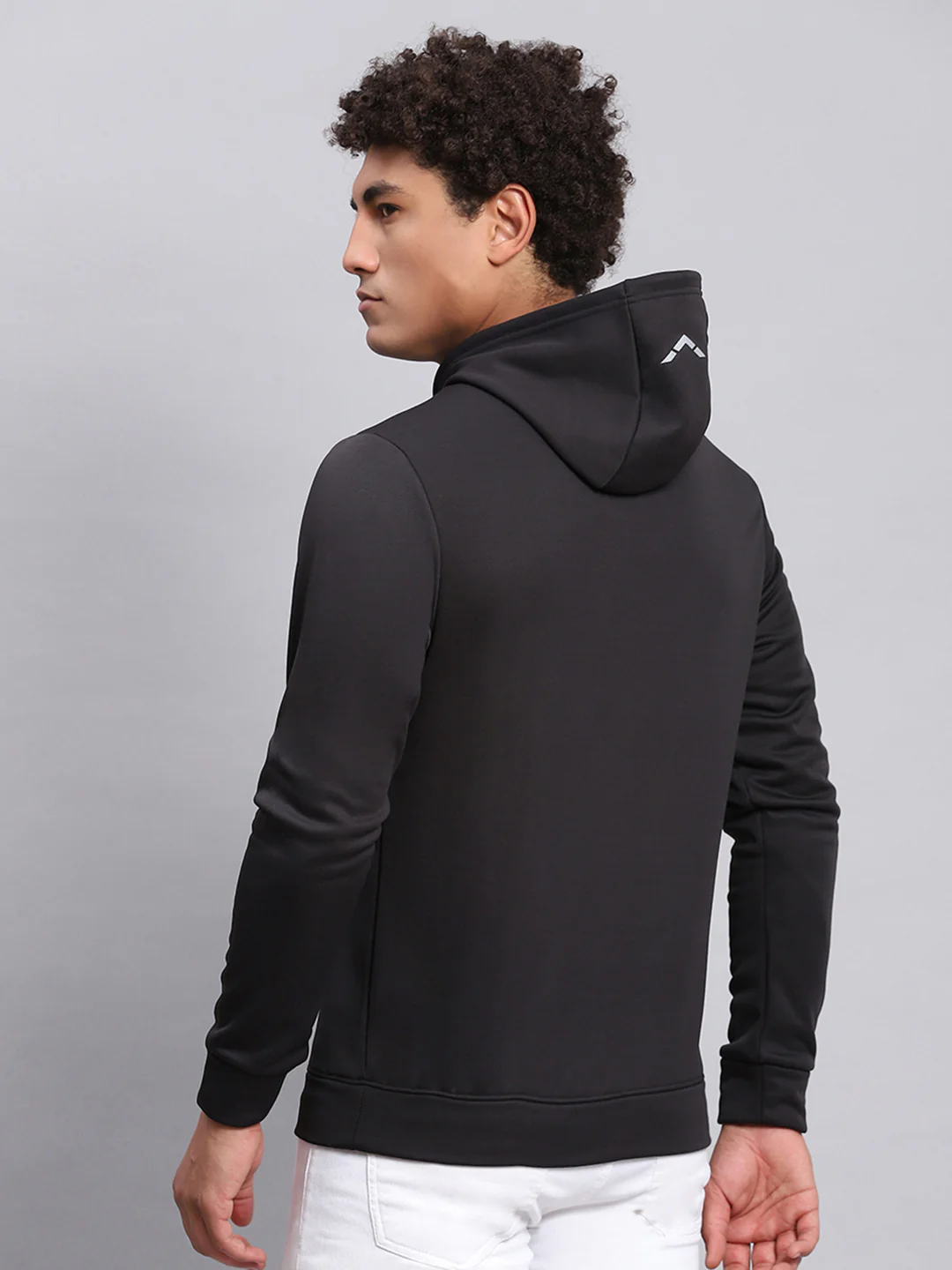 Rock.it Men Black Printed Hooded Full Sleeve Sweatshirt - Image 5
