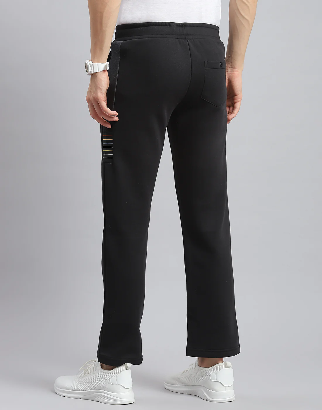 Men Black Printed Regular Fit Winter Lower - Image 5