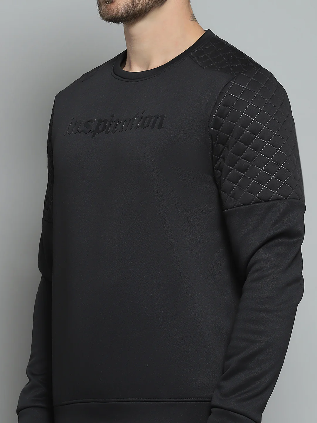 Rock.it Men Black Printed Round Neck Full Sleeve Sweatshirt - Image 6