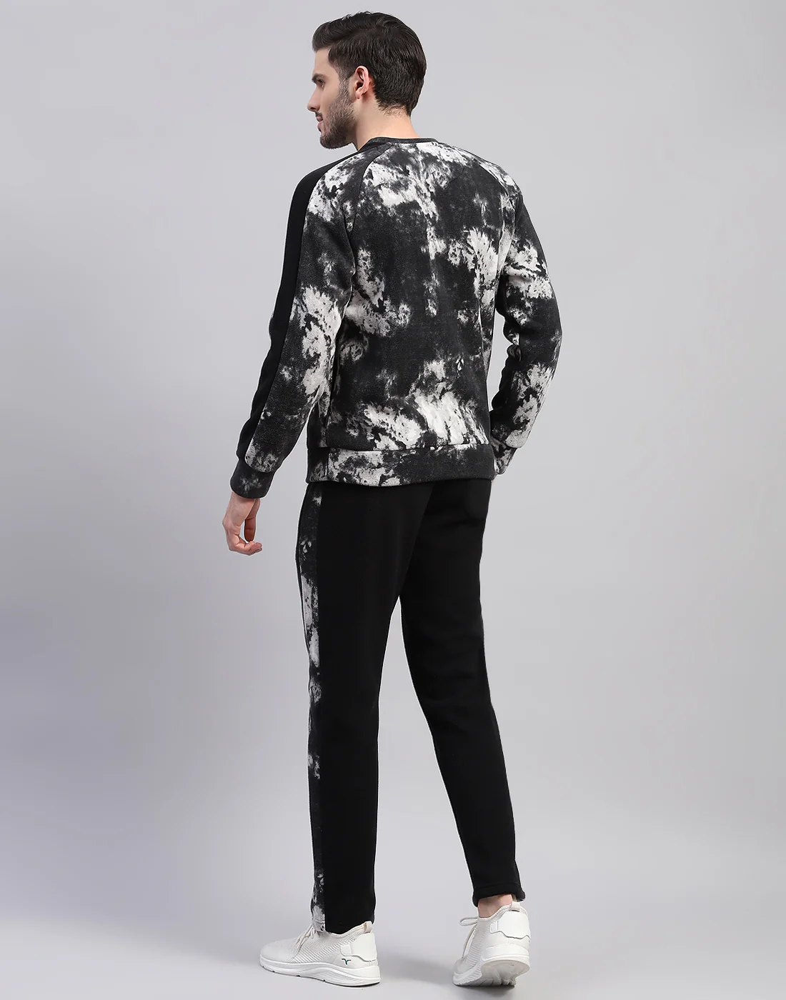 Rock.it Men Black Printed Round Neck Full Sleeve Tracksuit - Image 5