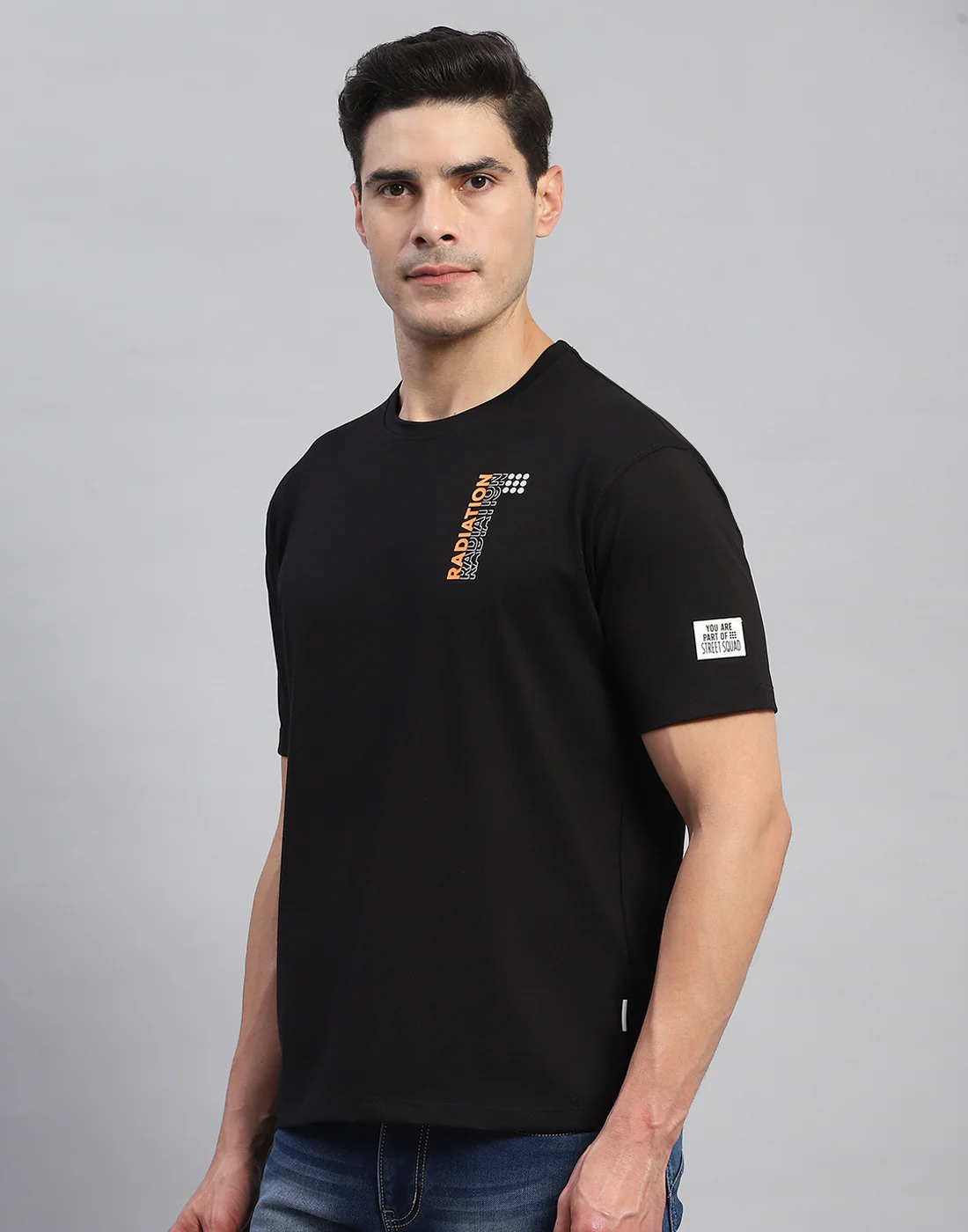 Rock.it Men Black Printed Round Neck Half Sleeve T-Shirt - Image 4