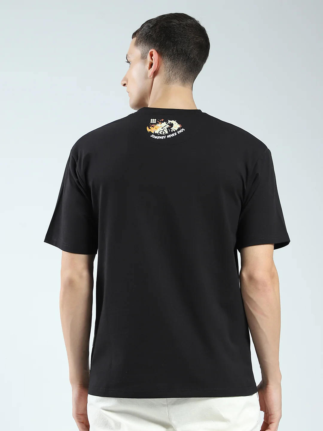Rock.it Men Black Printed Round Neck Half Sleeve T-Shirt - Image 5