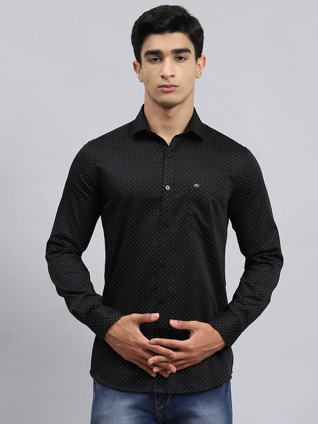 Men Black Printed Shirt - Image 2