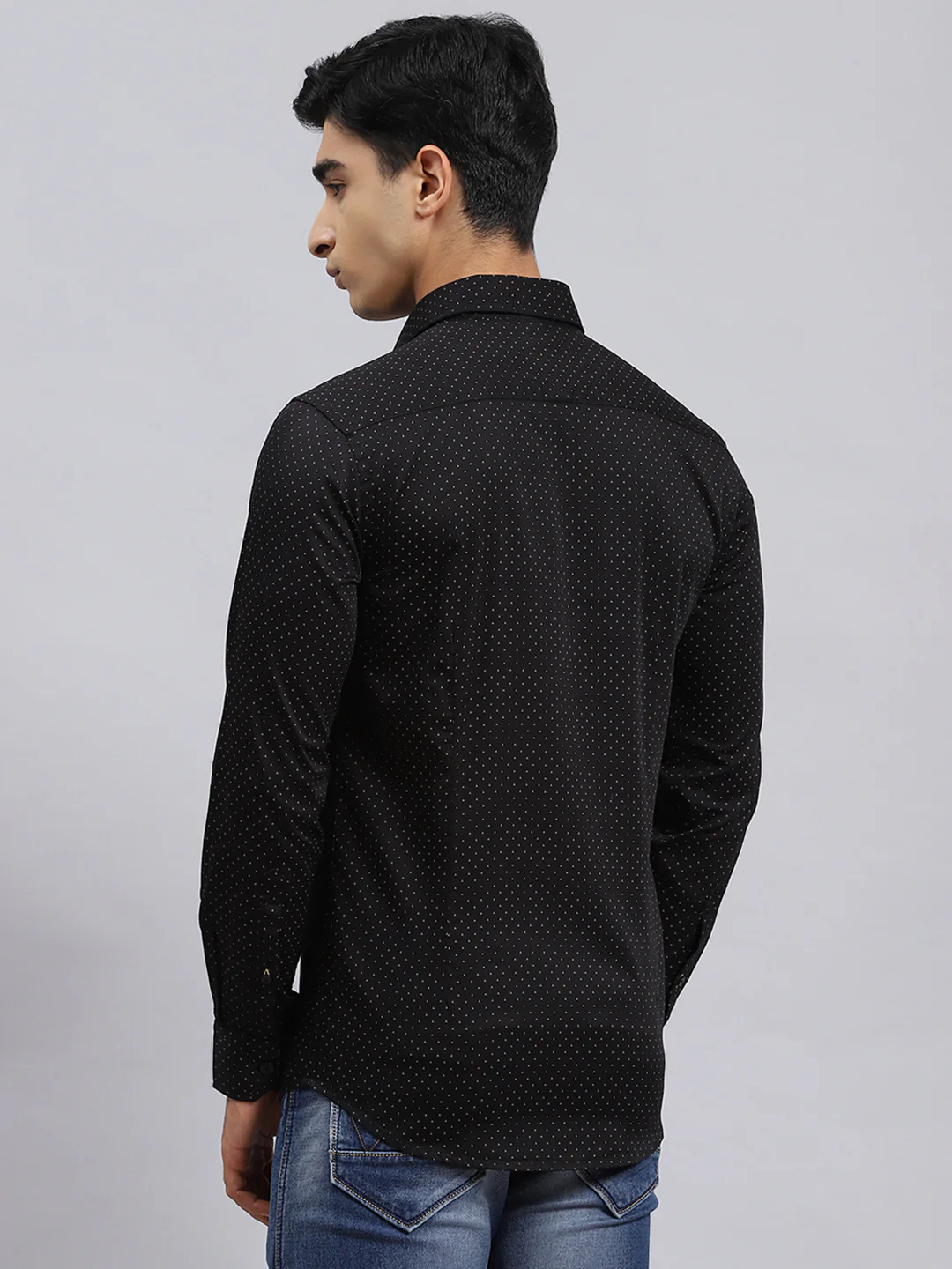 Men Black Printed Shirt - Image 5