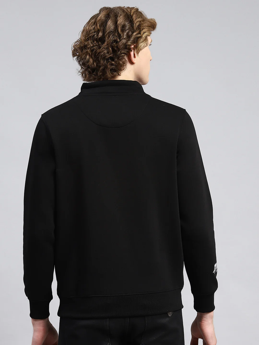 Men Black Printed Sweatshirt - Image 5