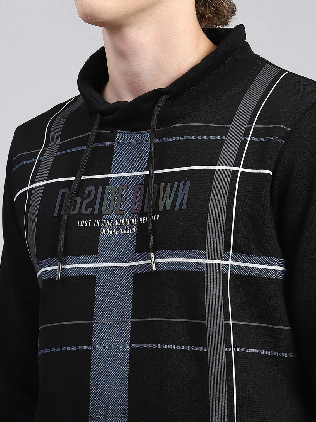 Men Black Printed Sweatshirt - Image 6
