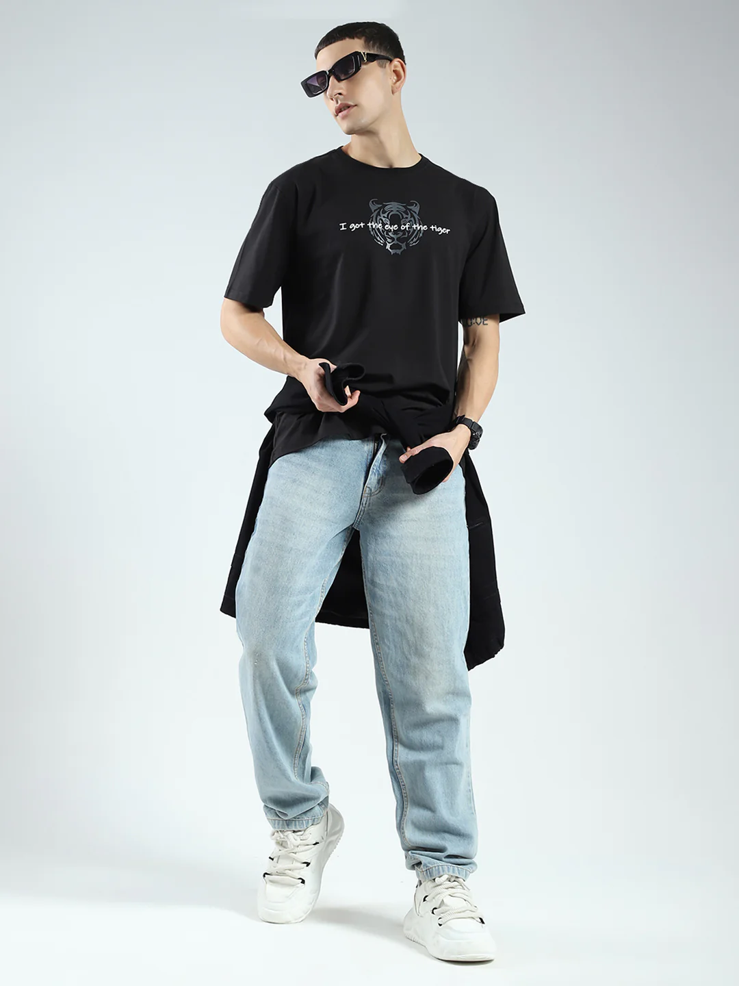 Rock.it Men Black Printed Round Neck Half Sleeve T-Shirt - Image 2
