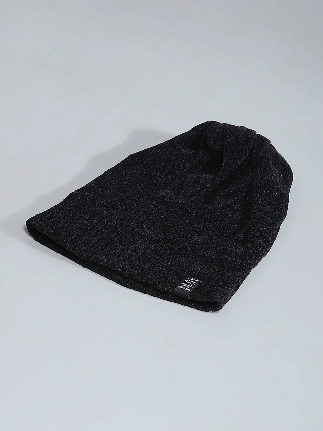 Men Black Self Design Cap - Image 6
