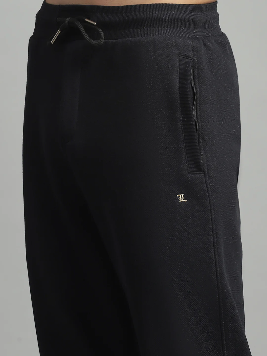 Luxuria Men Black Self Design Lower - Image 7