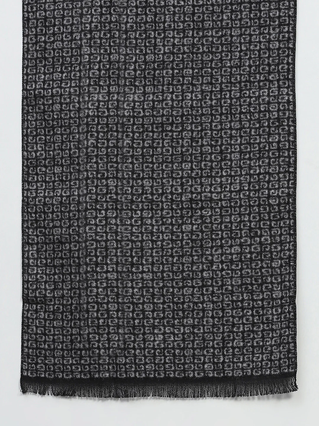 Men Black Self Design Muffler - Image 7