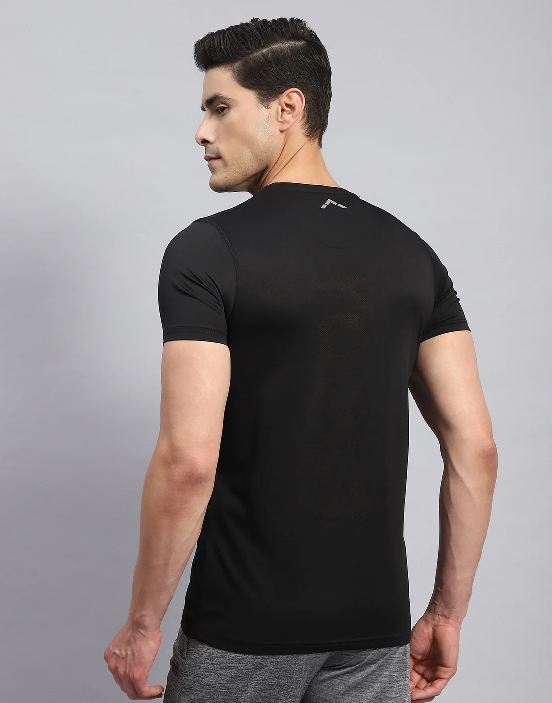 Rock.it Men Black Self Design Round Neck Half Sleeve T-Shirt - Image 5
