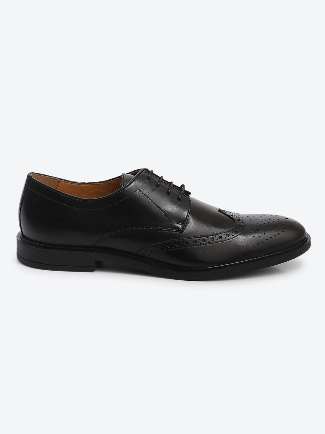 Monte Carlo Black Formal Brogue Lace Up Shoes for Men - Image 5