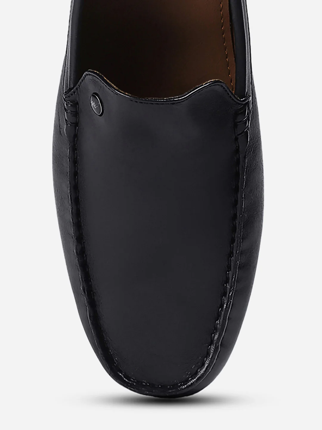 Men Black Slip on Genuine Leather Loafers - Image 7