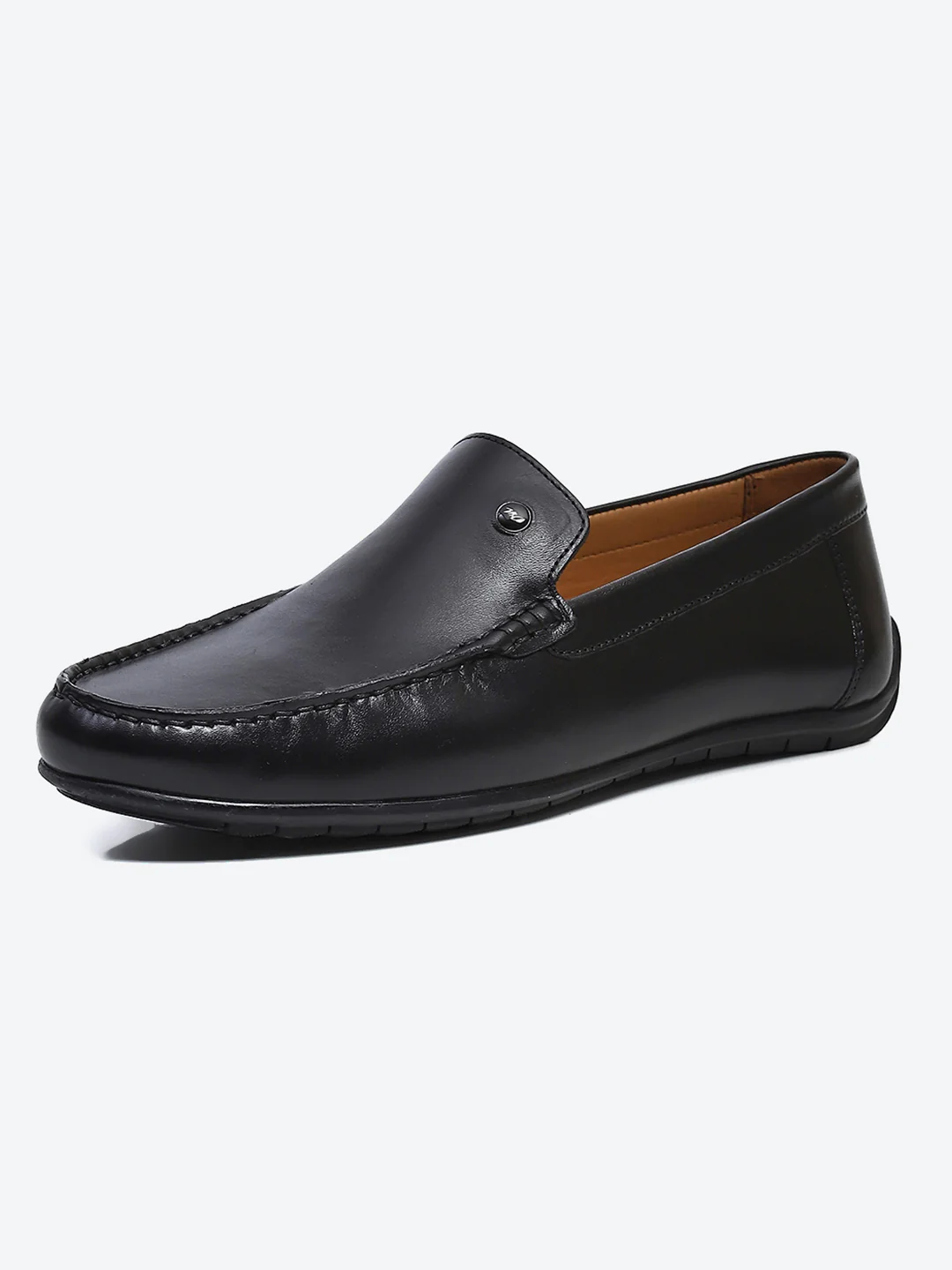 Monte Carlo Black Casual Slip on Leather Loafers for Men - Image 4