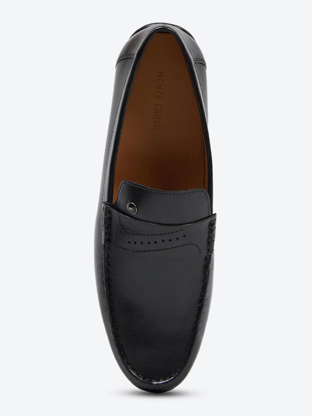 Men Black Slip on Genuine Leather Loafers - Image 6