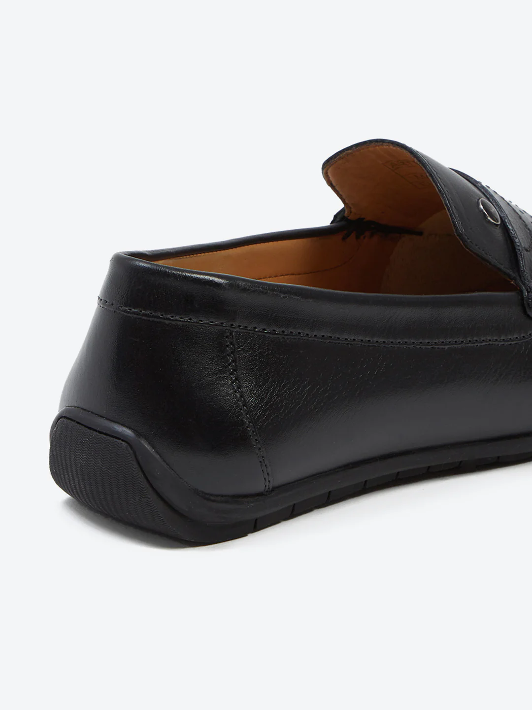 Men Black Slip on Genuine Leather Loafers - Image 9