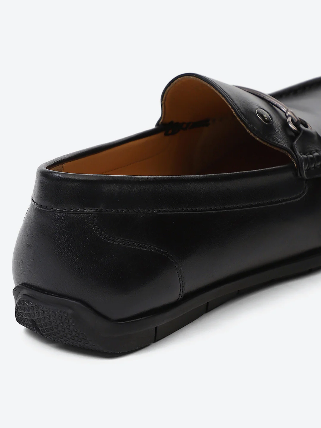 Men Black Slip on Genuine Leather Loafers - Image 9
